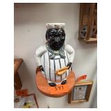 Vintage Cast Iron Black Americana Bank