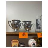 Vtg Silver-Tone Creamer And Sugar Set