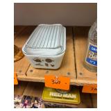 Vintage Pyrex Milk Glass Refrigerator Dish 0502