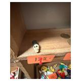 Vtg Plastic Skull Figurine w/ Top Hat
