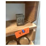 Vintage Embossed Metal Matchbox Holder