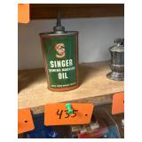 Vintage Singer Sewing Machine Oil Tin
