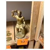 Vintage Cast Metal Blacksmith Figurine