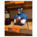 Vtg Captain America Resin Bust