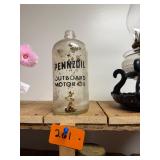Vtg Pennzoil Outboard Motor Oil Glass Bottle