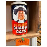 Vintage Quaker Oats Metal Tin