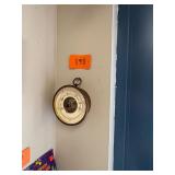 Vtg Brass Aneroid Barometer