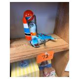 Vintage Metal Wind-Up Seal Toy