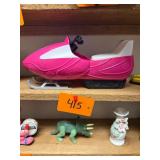 Vtg Barbie Pink Snowmobile