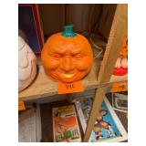 Vtg Blow Mold Pumpkin Jack-O-Lantern