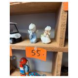 Vtg Ceramic Angel Figurines Pair