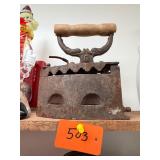 Antique Cast Iron Coal Fired Iron