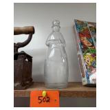Vintage Glass Mary Poppins Vinegar Bottle
