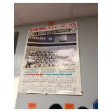 Vintage 1976 Pittsburgh Steelers Calendar Poster