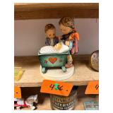 Vtg Hummel Children w/ Cradle Figurine