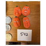 Vintage Halloween Pumpkin Face Decorations