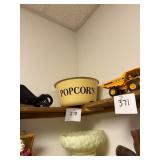 Vintage Enamelware Popcorn Bowl