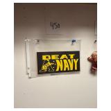 Vintage Beat Navy Sign