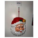 Vintage Santa Claus Plastic Wall Hanging