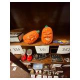 Vintage Ceramic Jack-O-Lantern Figures