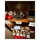 Vintage Metal Tea Cart Condiment Server