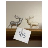 Vintage Plastic Reindeer Figurines
