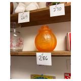 Vintage Glass Pumpkin Candy Container