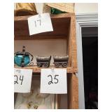 Vintage Metal Covered Wagon S+P Shakers