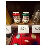 Vintage Ceramic Snowman Salt & Pepper Shakers