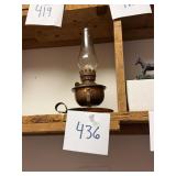 Vintage Miniature Copper Swinging Oil Lamp
