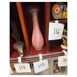 Vintage Pink Satin Glass Bud Vase