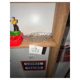 Vintage Pressed Glass Leaf Serving Dish