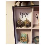 Vintage Silver-Tone Salt And Pepper Shakers