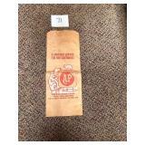 Vintage A&P Grocery Paper Bag Ice cream