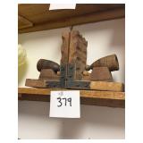 Vintage Wooden Cannon Bookends