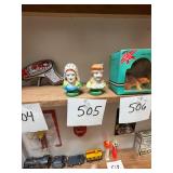 Vintage Porcelain Native American S+P Shakers