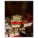 Vintage Star-Shaped Ceramic Trinket Box