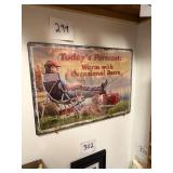 Vintage Fishing Theme Metal Sign