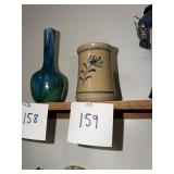 Vintage Stoneware Crock Floral