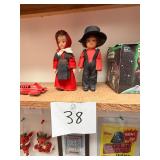 Vintage Pair Of Cloth Dolls