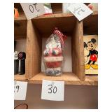 Vintage Glittered Santa Claus Candle