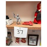 Vintage 1950s Spaceman Figure And Spaceship