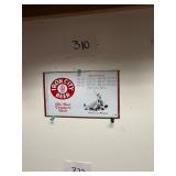 Vintage Iron City Beer 1960 World Series Sign
