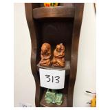 Vintage Carved Wood Native American Figurines