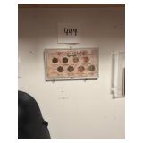 Vintage 20th Century Coin Collection Display