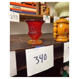 Vintage Ruby Red Glass Vase