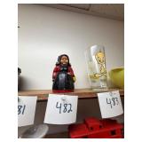 Vintage Cast Iron Amish Woman Napkin Holder