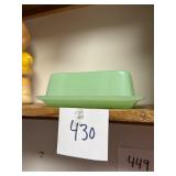 Vintage Jadeite Glass Butter Dish