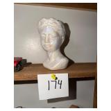 Vintage Iridescent Ceramic Bust Planter