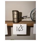 Vintage Metal Measuring Cup w/ Corkscrew
